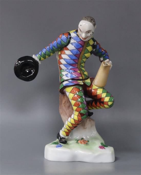 A Dresden harlequin figure